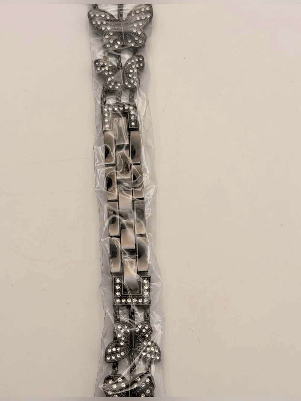 Apple Watch Stainless Steel Black, Flower Pattern, 42/44/46mm, New